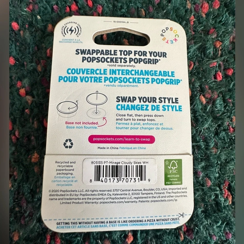 ‼️RARE‼️🎸Popsocket🎸🔥NWT🔥Popsockets Luxe Cloud Mirror Universal Top